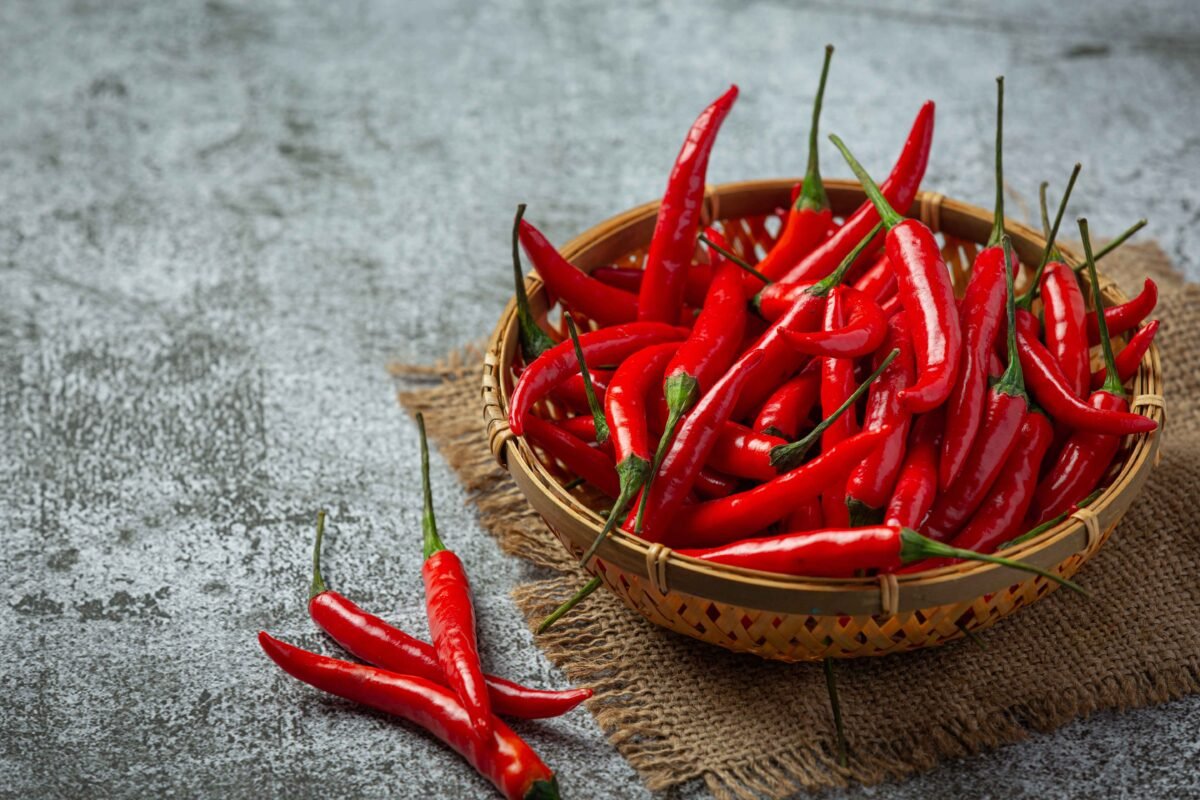 Export-quality Indian red chillies packed for international spice markets by RDS ENTERPRISES.