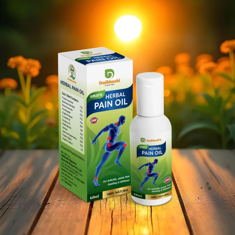 Herbal pain relief oil manufactured by RDS EXPORTS India for joint and muscle relief