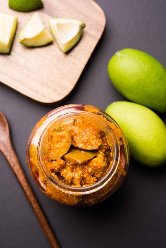 Traditional Indian mango pickle by RDS EXPORTS – spicy, tangy, and ready for global export