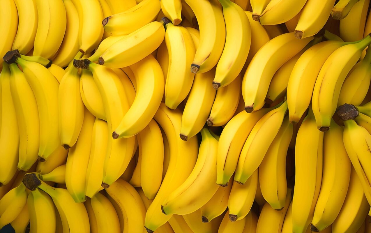 Yellow Indian bananas packed in cartons for international export by RDS ENTERPRISES.