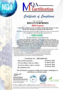 RDS Exports Organic Compliance